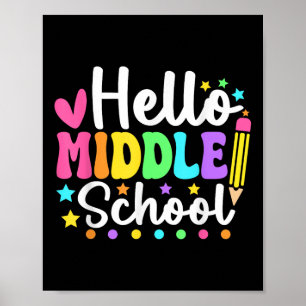 Affiche Hello Middle School Retour À L'École Enseignants É