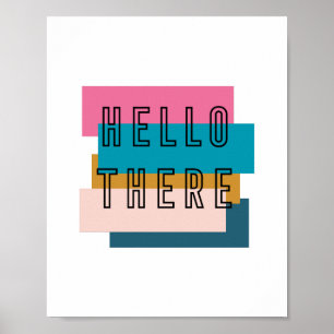 Affiche Hello There Design graphique de typographie