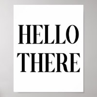 Hello There Typography Design In Black and White