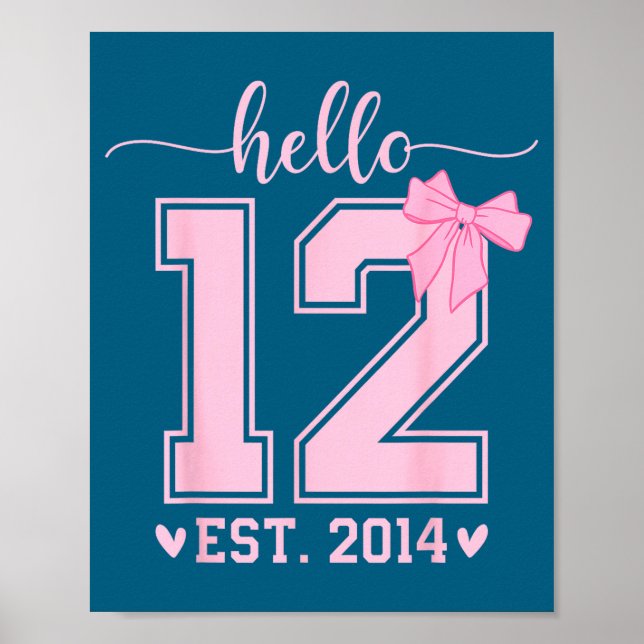 Affiche Hello Twelve Est 2014 12th Birthday Coquette 12 Ye (Devant)