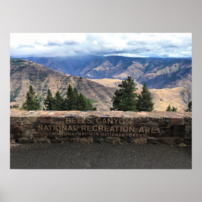 Affiche Hells Canyon Pittoresque Byway, OU (Devant)