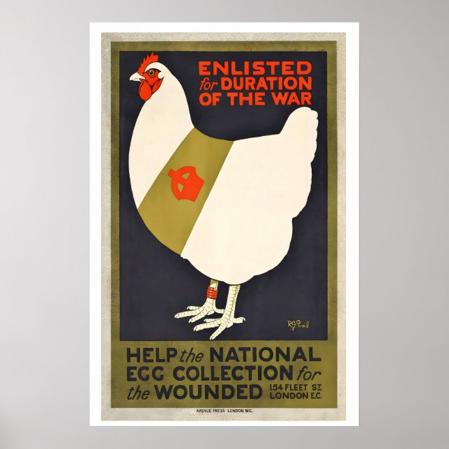 Affiche Help the National Egg Collection for the Wounded (Devant)