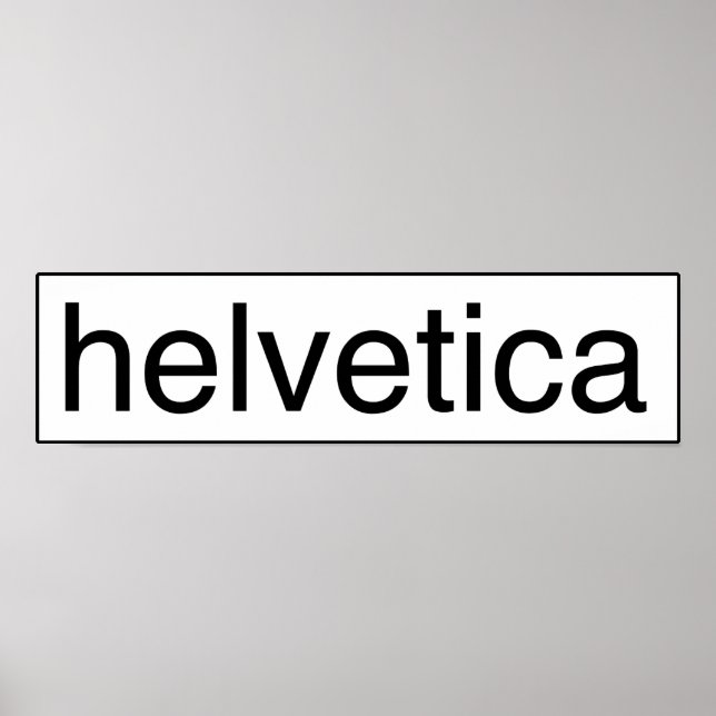 Affiche helvetica (Devant)