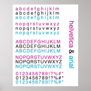 affiche helvetica et arial