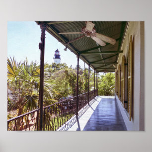 Affiche Hemingway House Balcon avec vue sur le phare