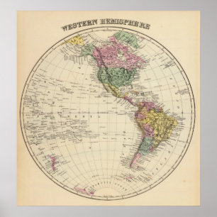 Affiche Hémisphère occidental