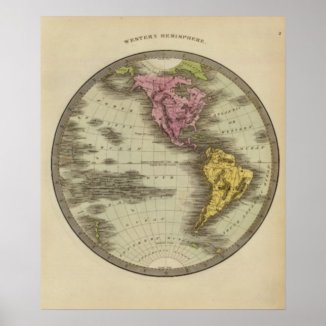 Affiche Hémisphère occidental 3 (Devant)