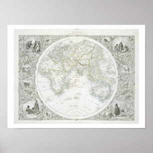 Affiche hémisphères easters, from a series of World Maps p
