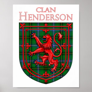 Affiche Henderson Tartan Scottish Plaid Lion Rampant