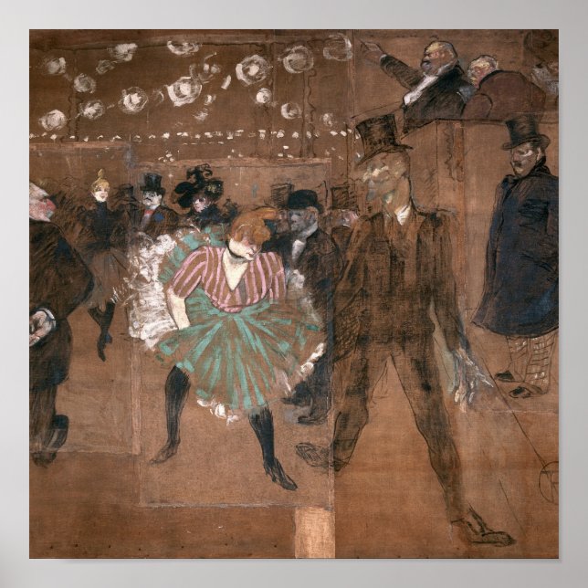 Affiche Henri de Toulouse-Lautrec | Danse à la Rouge (Devant)