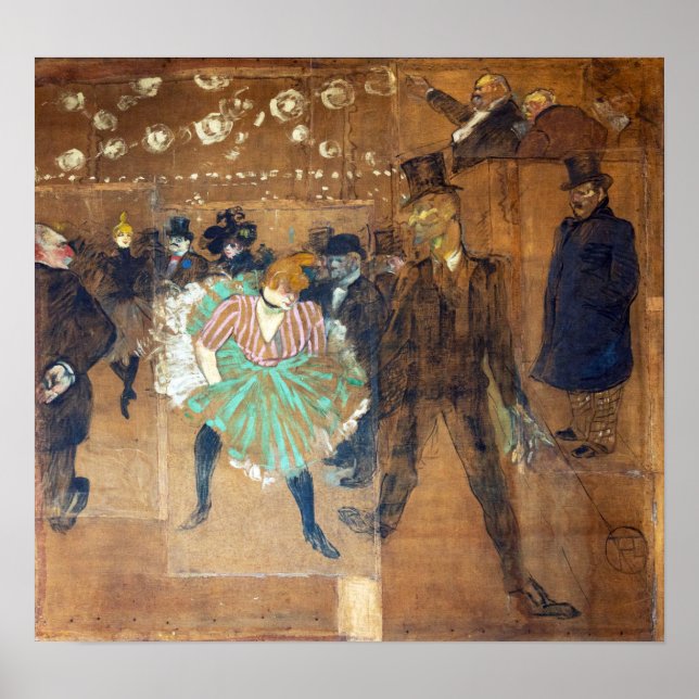 Affiche Henri de Toulouse-Lautrec - Danse à la Rouge (Devant)