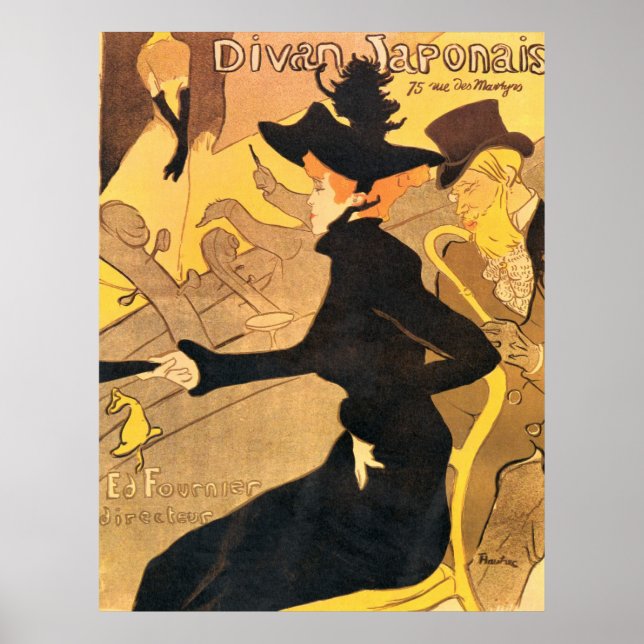 Affiche Henri de Toulouse-Lautrec - Divan japonais (Devant)