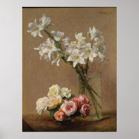 Henri Fantin-Latour Roses Vintages et Lilies