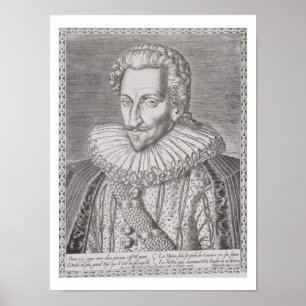 Affiche Henri IV (1553-1610), roi de Navarre, 1589 (eng.
