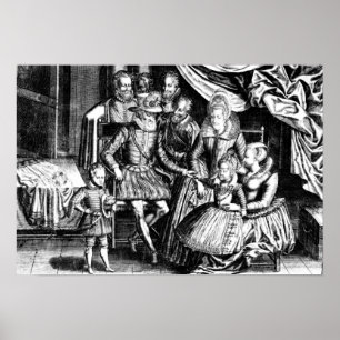 Affiche Henri IV Roi de France avec sa famille