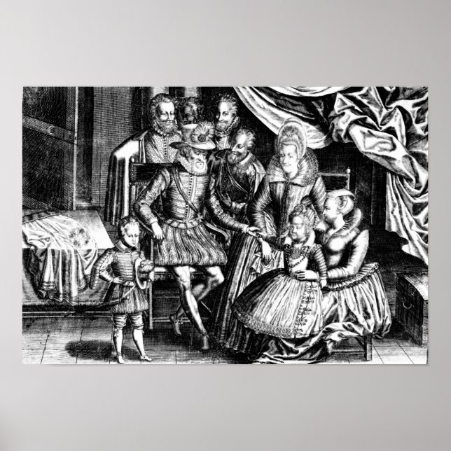 Affiche Henri IV Roi de France avec sa famille (Devant)