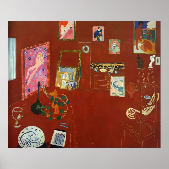 Affiche Henri Matisse - L'Atelier Rouge (Devant)