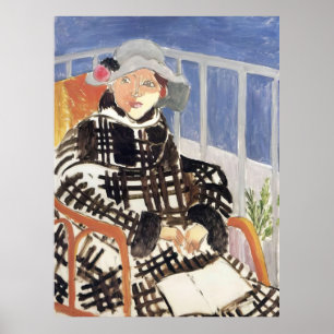Affiche Henri Matisse - Mlle Matisse dans un manteau à car