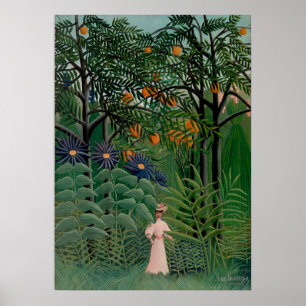 Affiche Henri Rousseau - Femme dans la forêt