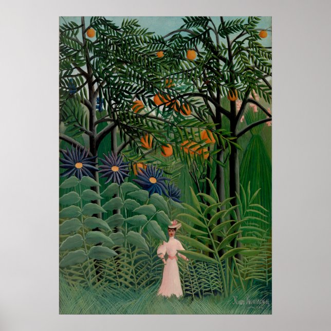 Affiche Henri Rousseau - Femme dans la forêt (Devant)