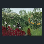 Affiche Henri Rousseau - Forêt tropicale avec singes<br><div class="desc">Forêt tropicale avec singes par Henri Rousseau,  1910. Huile sur toile.</div>