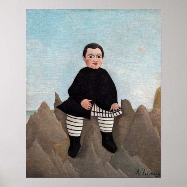 Affiche Henri Rousseau - Garçon sur les rochers (Devant)