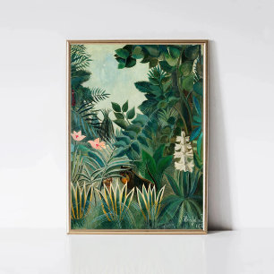 Affiche Henri Rousseau, Jungle équatoriale   Tropique Vint