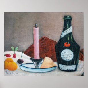 Affiche Henri Rousseau - La bougie rose