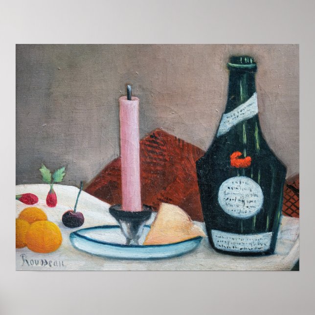 Affiche Henri Rousseau - La bougie rose (Devant)