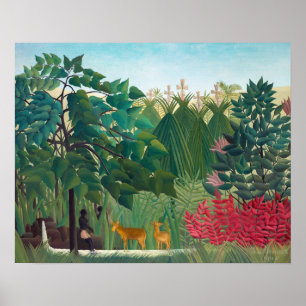 Affiche Henri Rousseau - La cascade