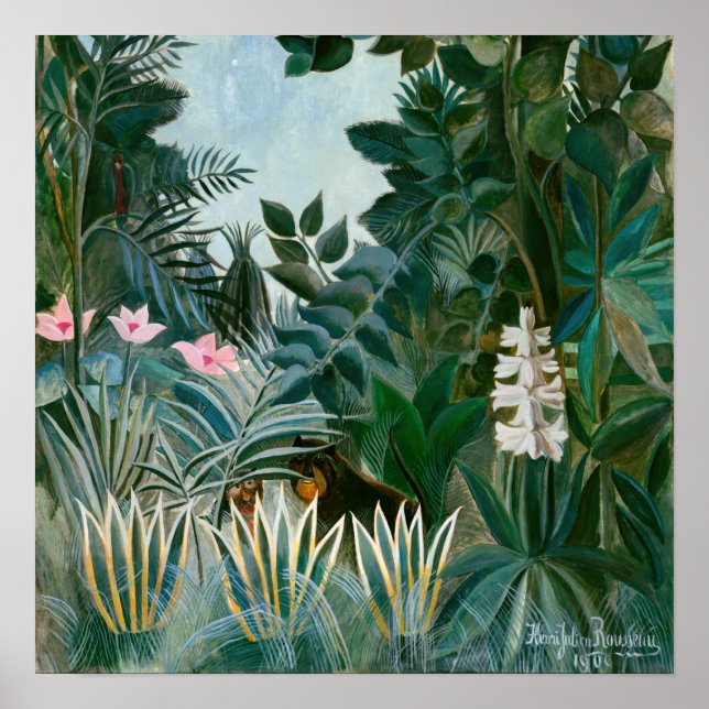 Affiche Henri Rousseau - La jungle équatoriale (Devant)