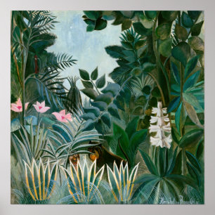 Affiche Henri Rousseau - La jungle équatoriale