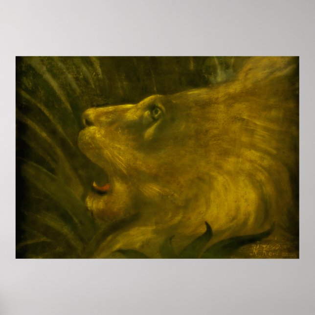 Affiche Henri Rousseau - La Tête De Lion (Devant)