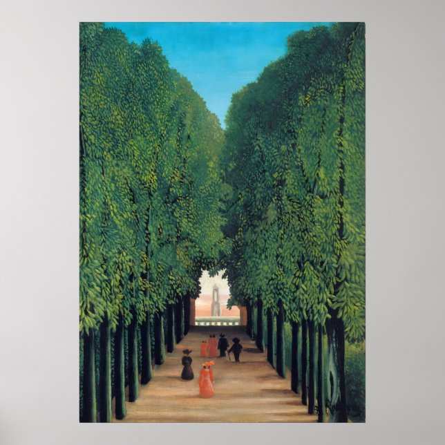 Affiche Henri Rousseau - L'avenue du parc Saint-Cloud (Devant)