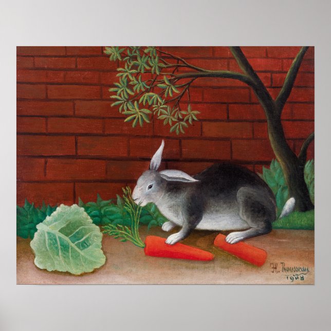 Affiche Henri Rousseau - Le repas du lapin (Devant)