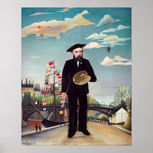 Affiche Henri Rousseau - Mon portrait-Paysage