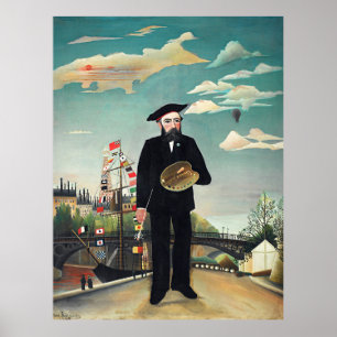 Affiche Henri Rousseau - Paysage de mon portrait