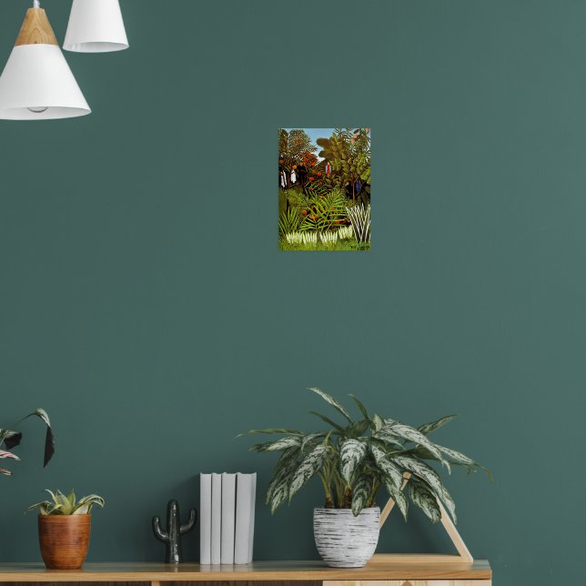 Rousseau - Paysage Exotique Avec Des Singes Jouant - Toile sur chassis | PRODI ART