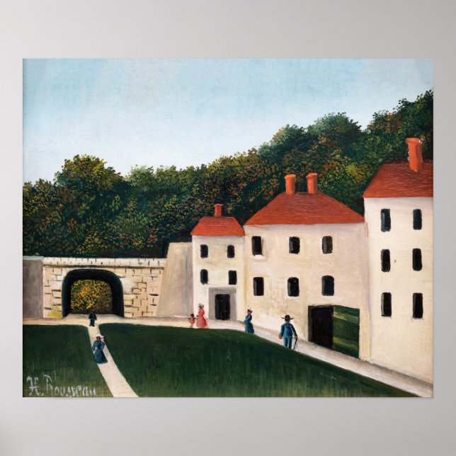 Affiche Henri Rousseau - Promeneurs dans un parc (Devant)