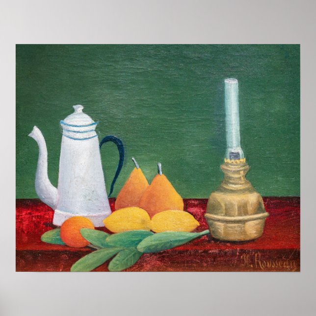 Affiche Henri Rousseau - Still Life with Coffee Pot (Devant)