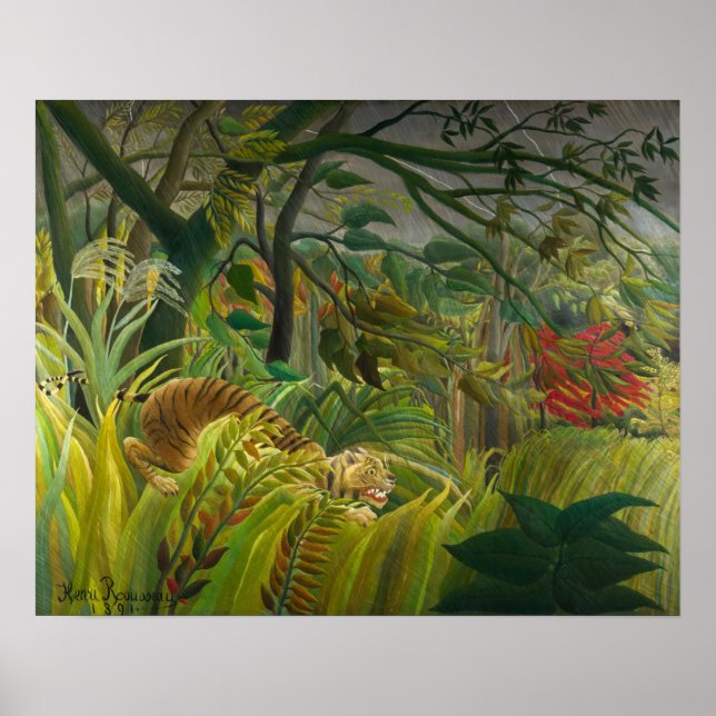 Affiche Henri Rousseau - Surpris ! (Devant)