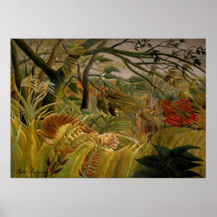 Affiche Henri Rousseau - Tigre dans une tempête tropicale
