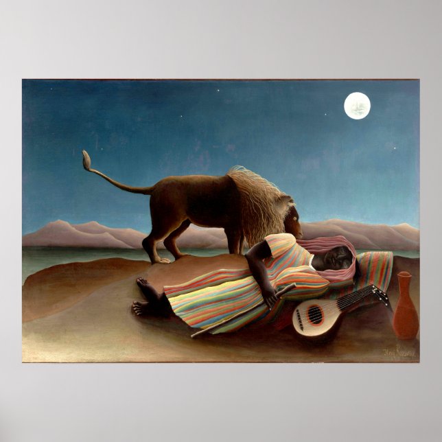 Affiche Henri Rousseau - Tzigane endormi (Devant)