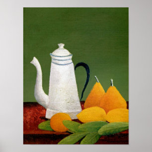 Affiche Henri Rousseau - Vie morte avec fruits et théière
