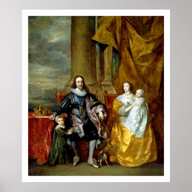 Affiche Henrietta Maria et Charles I de Van Dyck (Devant)