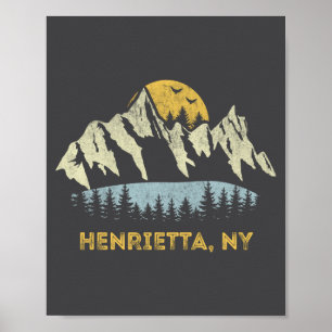 Affiche Henrietta New York Montagne Coucher de soleil Leve