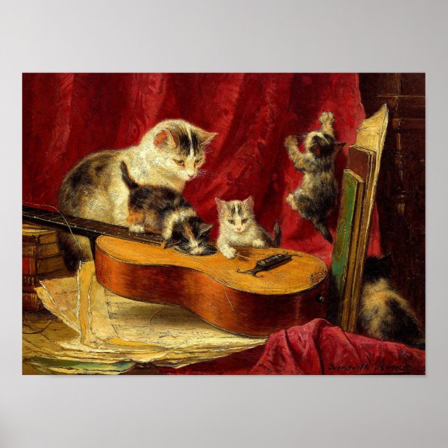 Affiche Henriëtte Ronner-Knip Faire de la musique (Devant)