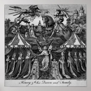 Affiche Henry 5th, his Queen and Family