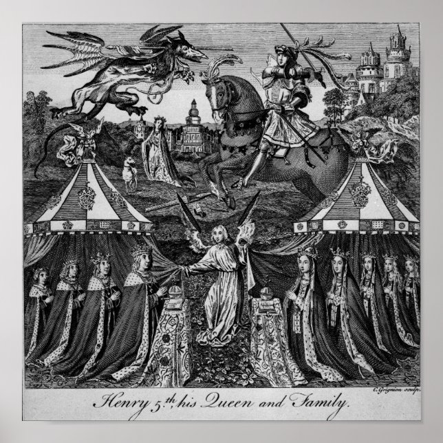 Affiche Henry 5th, his Queen and Family (Devant)