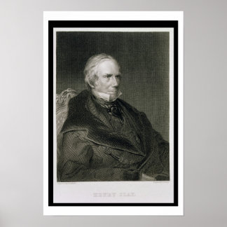 Affiche Henry Clay, gravée par Alfred Sealey (d.1862) à l'